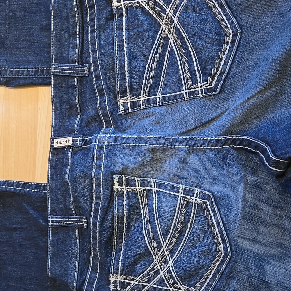 Ariat R.E.A.L. Mid Rise Stretch Entwined Boot Cut Jeans 34R - Picture 2 of 16